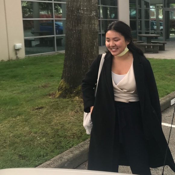 DYNAMITE: pink silk wrap top - Picture 3 of 3